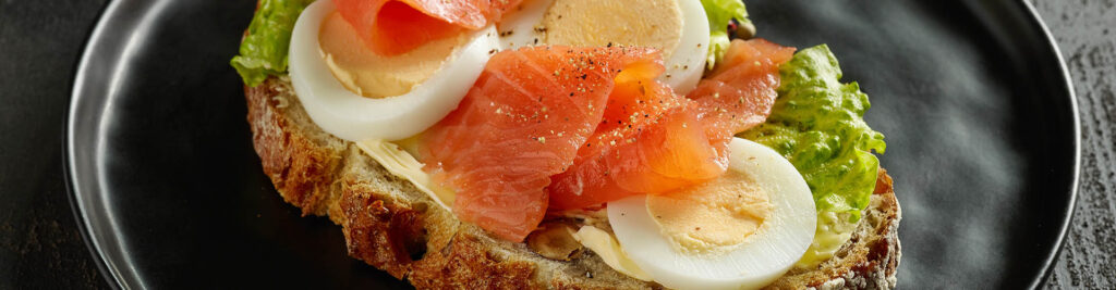 salmon egg sandwich