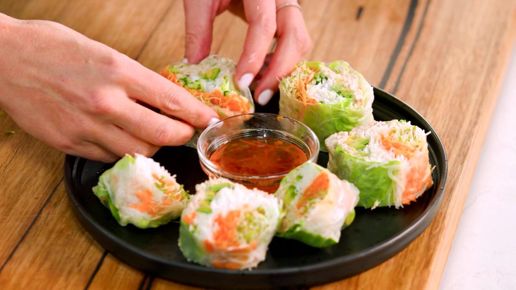 Tuna Rice Paper Sushi Rolls