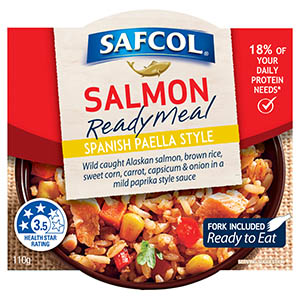 Safcol Salmon Ready Meal Spanish Paella Style