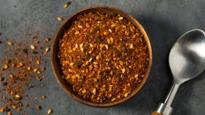 Shichimi Togarashi, a Japanese aromatic spices of dried chili pepper and other seasonings.